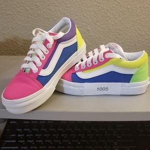 Girls Vans size 12 multi-color